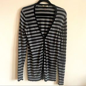 Burberry Striped Black and Gray Women's Cardigan